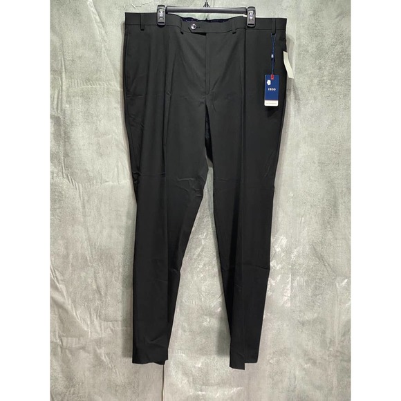 Izod Other - IZOD Solid Black Classic-Fit Flat Front Suit Pants SZ 40X32